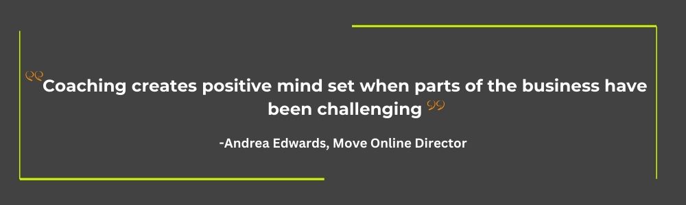 A quote about how business coaches can improve your mindset